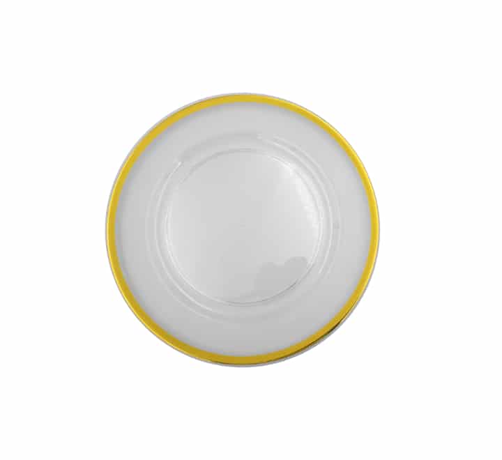 Gold Rim Clear Plastic Underplate