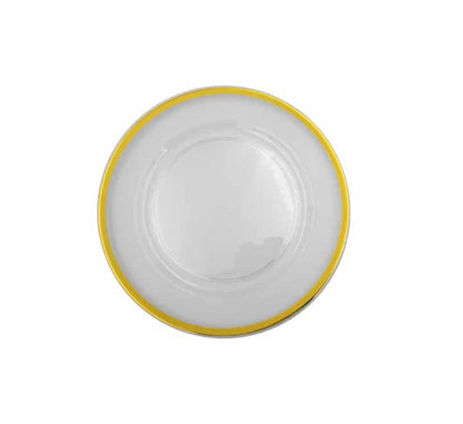 Gold Rim Clear Plastic Underplate