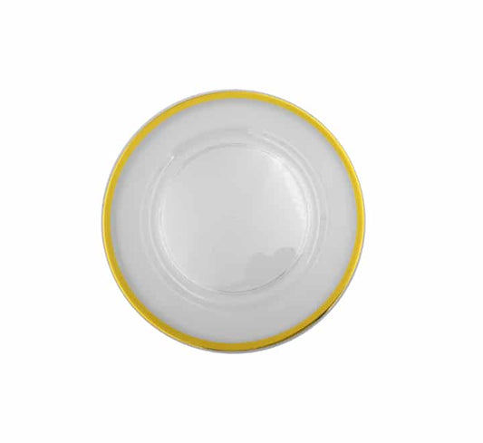 Gold Rim Clear Plastic Underplate