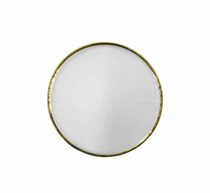 Gold Rim Glass Dinner Plate 27cm