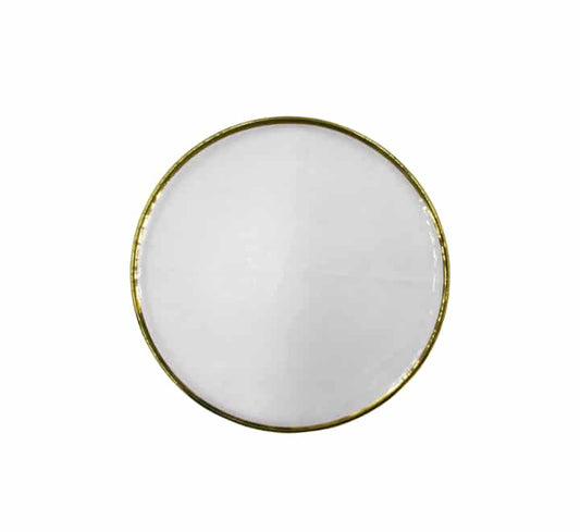 Gold Rim Glass Dinner Plate 27cm