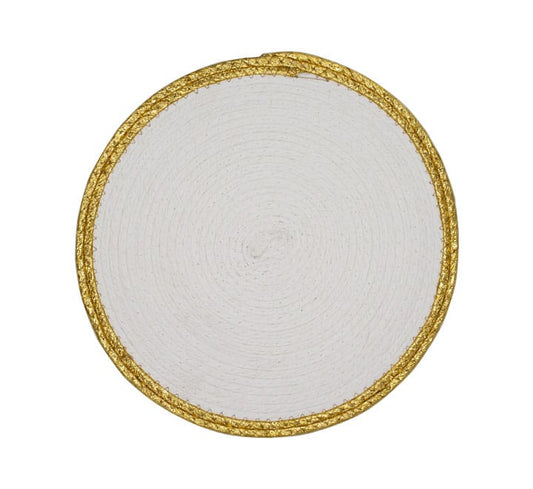 Gold Rim White Placemat