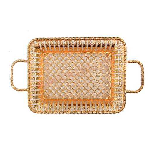 Gold Tray - 37 X 21.5cm