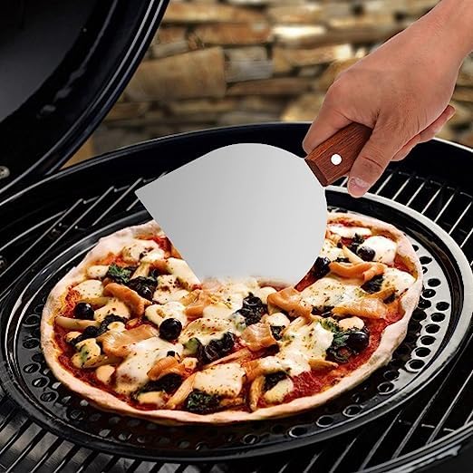 Griddle Scraper Wooden Handle 10x20cm
