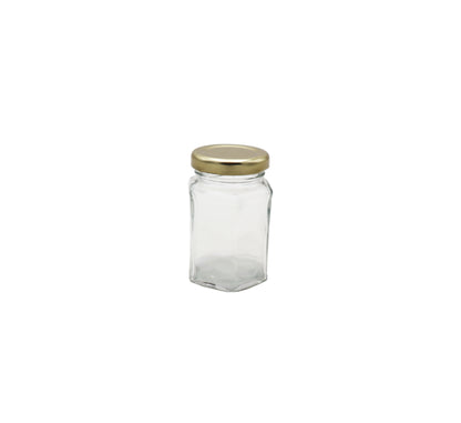 Honey Glass Jar Hexagonal