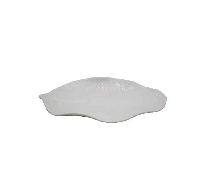 Leaf Platter White - 33cm