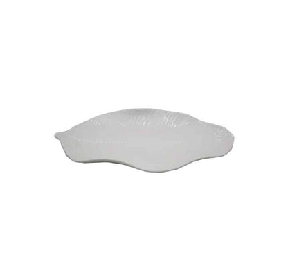 Leaf Platter White - 33cm