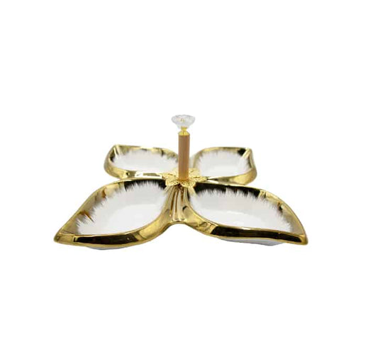 Leaf Snack Serving Bowl - 26x26x12cm