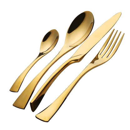Luxury Designer Gold Cutlery - 4 Piece