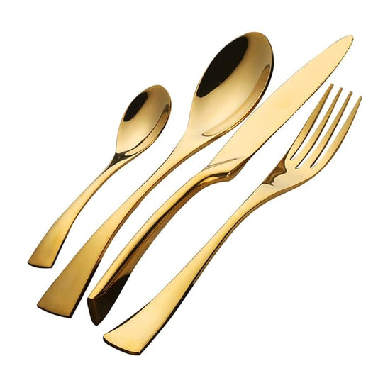 Luxury Designer Gold Cutlery - 4 Piece