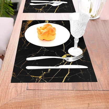 Marble Reversible Placemat Black