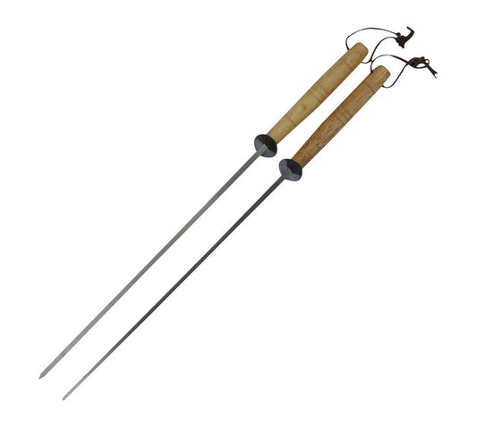 Megamaster 2 Piece Stainless Steel Skewers Brown and Sliver