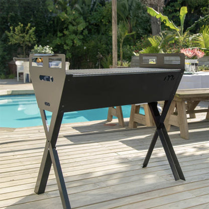 Megamaster Crossover Charcoal Barrel Braai Black
