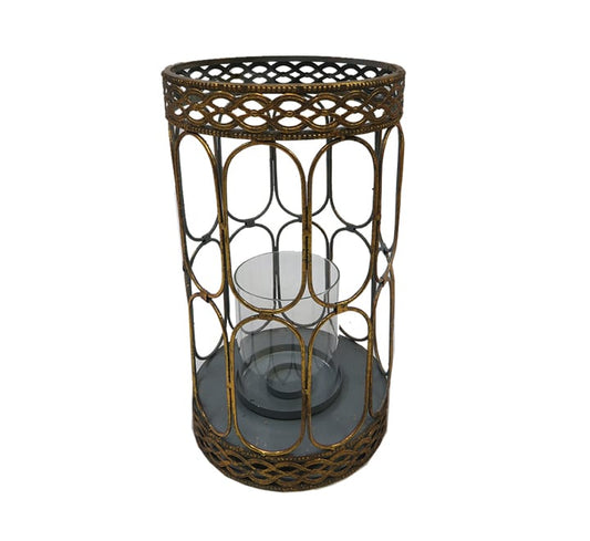 Metal Candle Stand - Gold