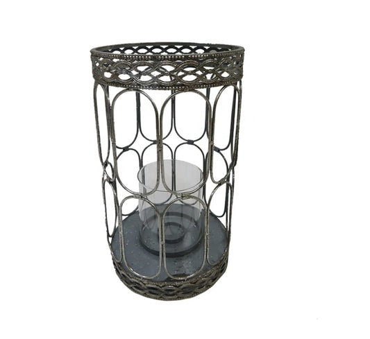 Metal Candle Stand - Silver
