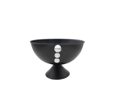 Metal Round Bowl with a Stand