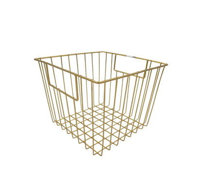 Metal Square Basket 18.5x24cm - Gold