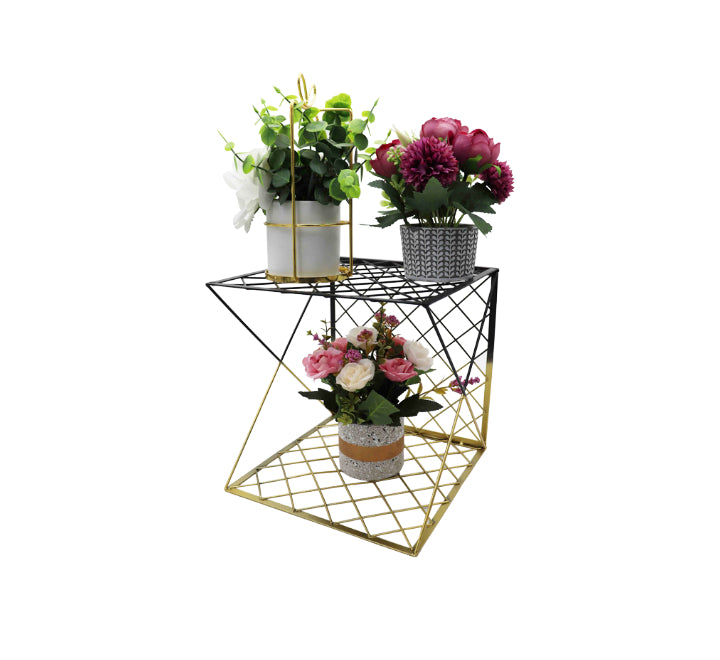Metal Square Decorative Cube - Two Tone