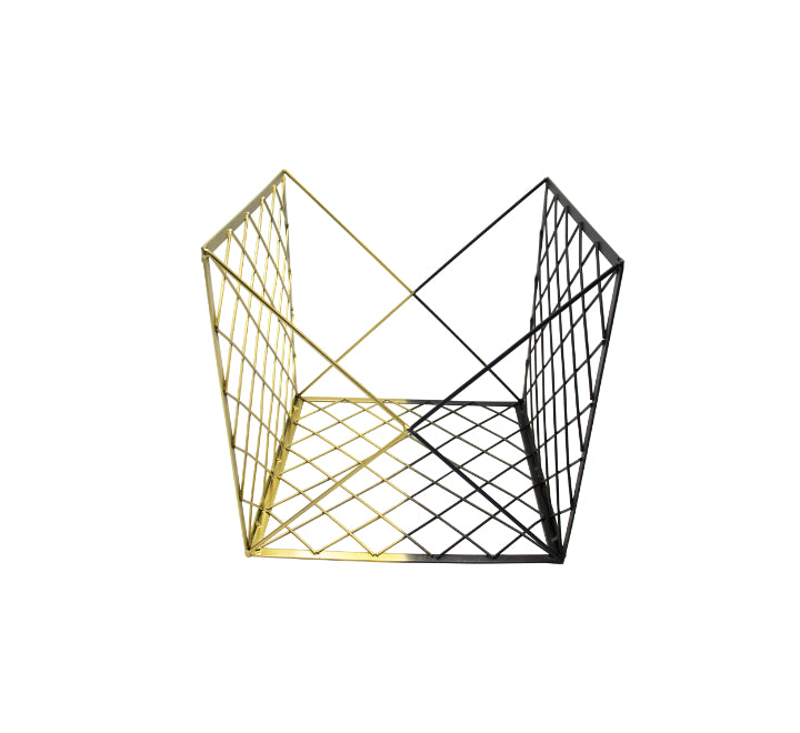Metal Square Decorative Cube - Two Tone