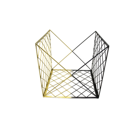 Metal Square Decorative Cube - Two Tone