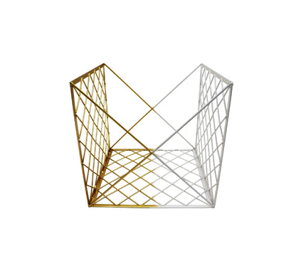 Metal Square Decorative Cube - Two Tone
