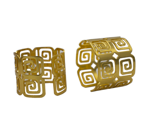 Napkin Ring Gold 4.5cm - Maze