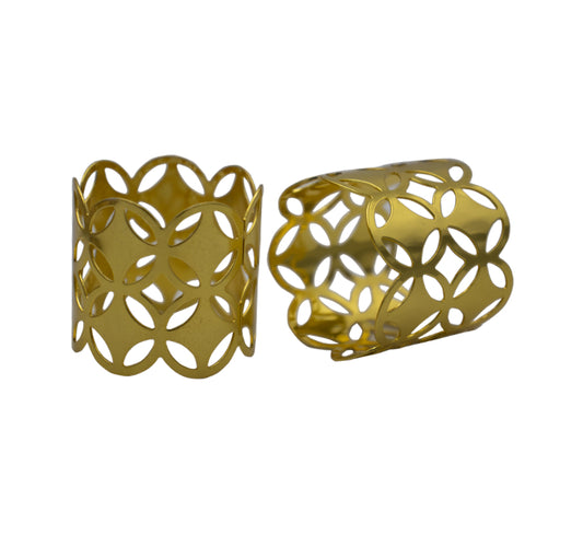 Napkin Ring Gold 4.5cm Diamond Shape