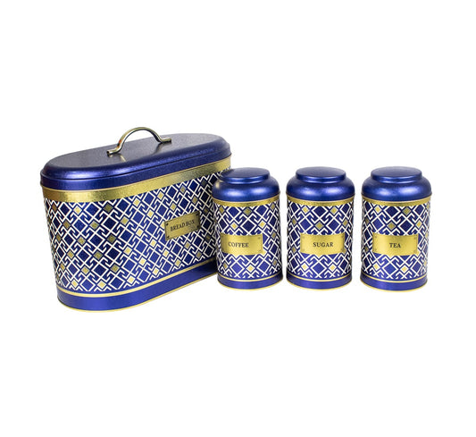 Oval Bread Bin with Canister Set