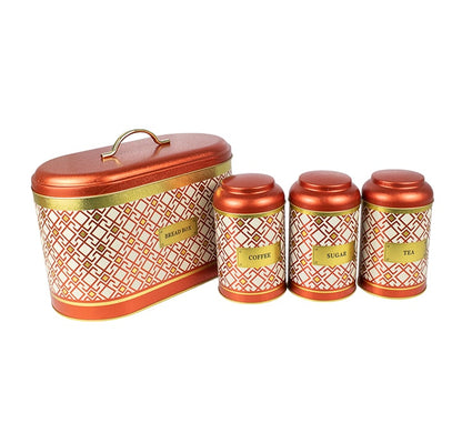 Oval Bread Bin with Canister Set