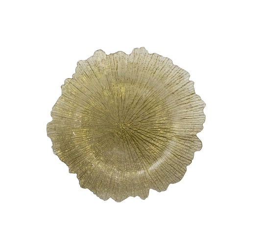 Plastic Splash Underplate Clear & Gold