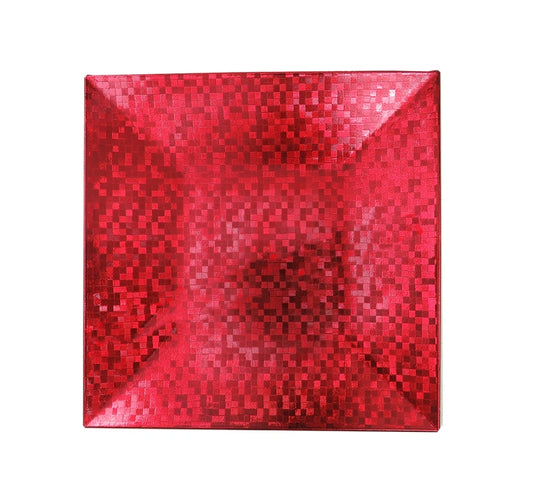 Plastic Square Underplate Red