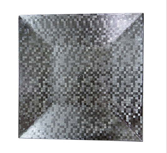 Plastic Square Underplate Silver