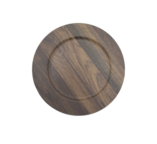 Plastic Underplate 33cm - Wood Effect