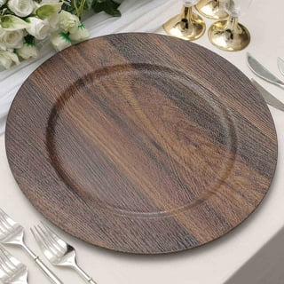 Plastic Underplate 33cm - Wood Effect