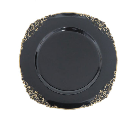 Plastic Underplate Black and Gold