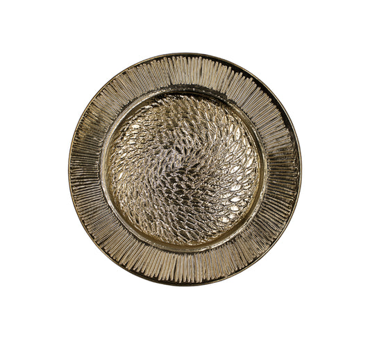 Plastic Underplate Gold Striped Rim