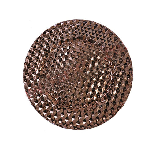 Plastic Underplate Honeycomb Pattern Rose Gold