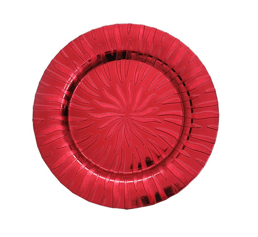 Plastic Underplate Red 33cm - Flames
