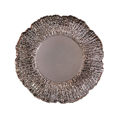 Plastic Underplate Sunflower Pattern Rose Gold