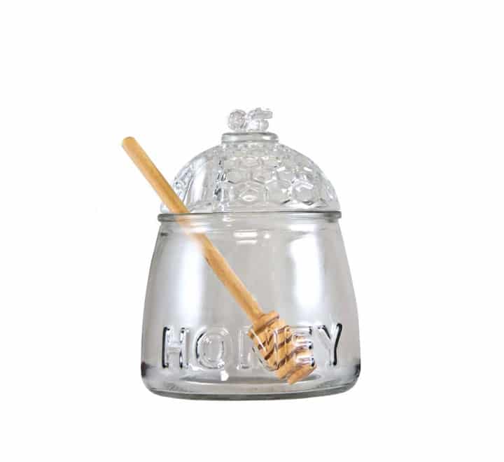 Regent Glass Honey Dispenser with Lid & Dripper - 590ml