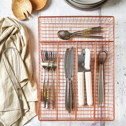 Exquisite Rose Gold Cutlery Divider