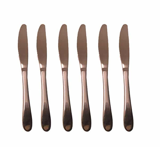 Elegant Rose Gold Knives - Set of 6