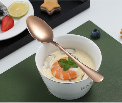 Elegant Rose Gold Tablespoons Set of 6