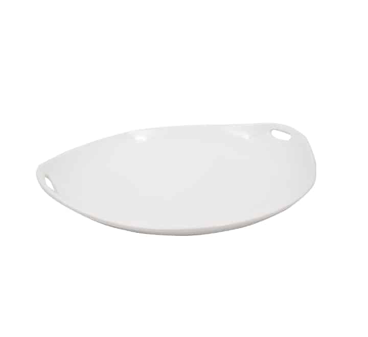 Round Ceramic Platter with Handles 35x32x5cm