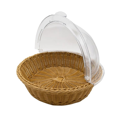Round Display Basket- Plastic with Clear Dome Lid