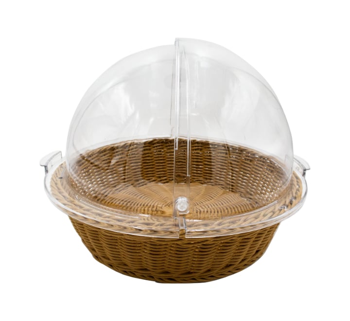 Round Display Basket- Plastic with Clear Dome Lid