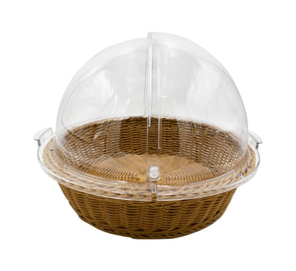 Round Display Basket- Plastic with Clear Dome Lid