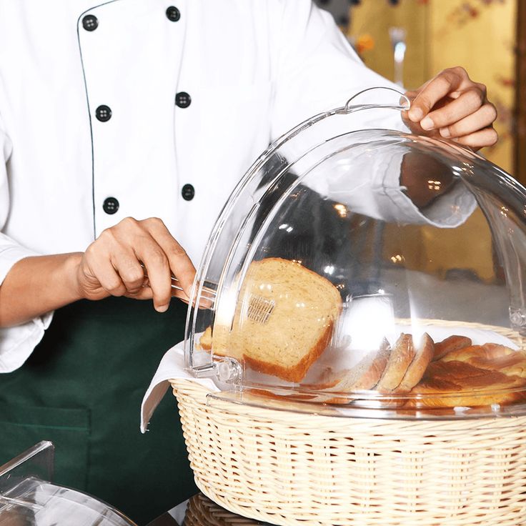 Round Display Basket- Plastic with Clear Dome Lid