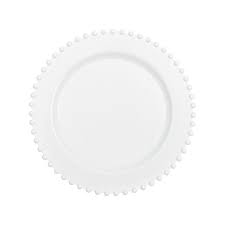 Round Dots Plastic Underplate White
