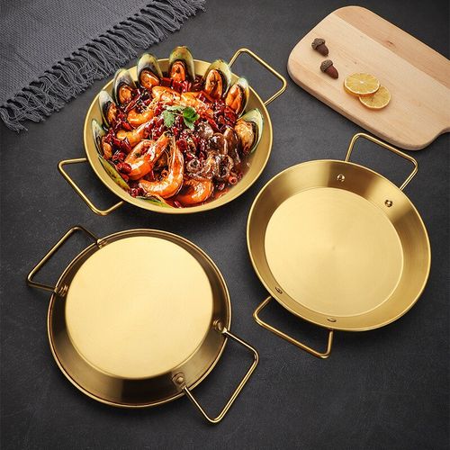 Round Metal Serving Dish